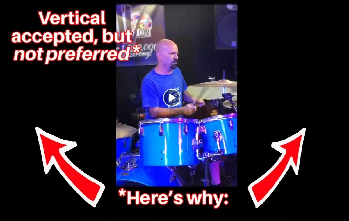 Vertical accepted, but not preferred — Drum Talk TV video tips